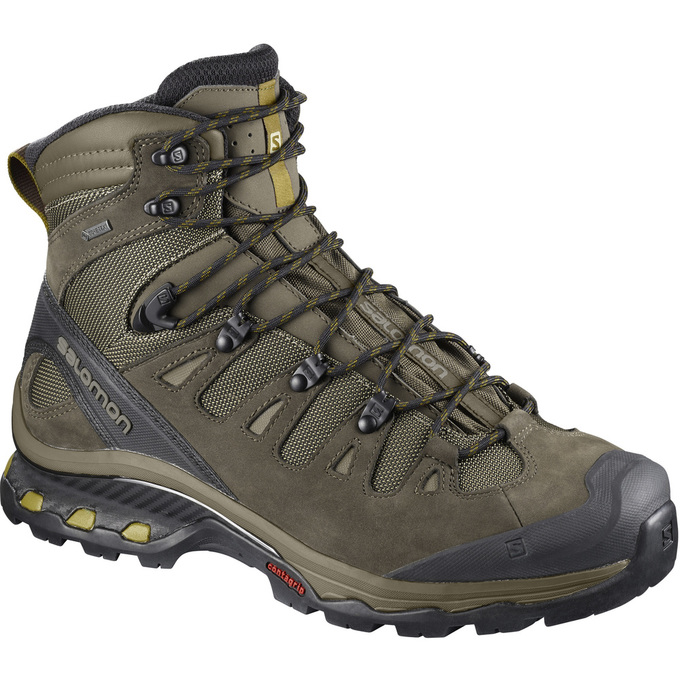 Salomon Singapore Mens Hiking Boots - QUEST 4D 3 GTX® Brown Black | 15842-XPLQ